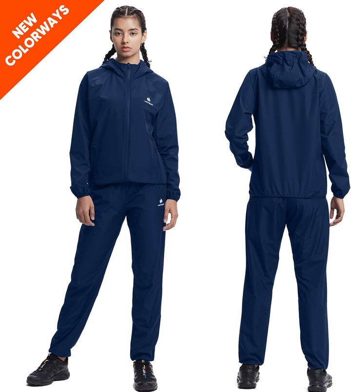 HOTSUIT Schwitzanzug Damen, Saunaanzug für Frauen Gewichtsverlust Fetttraining Frauen Sweatshirt Top