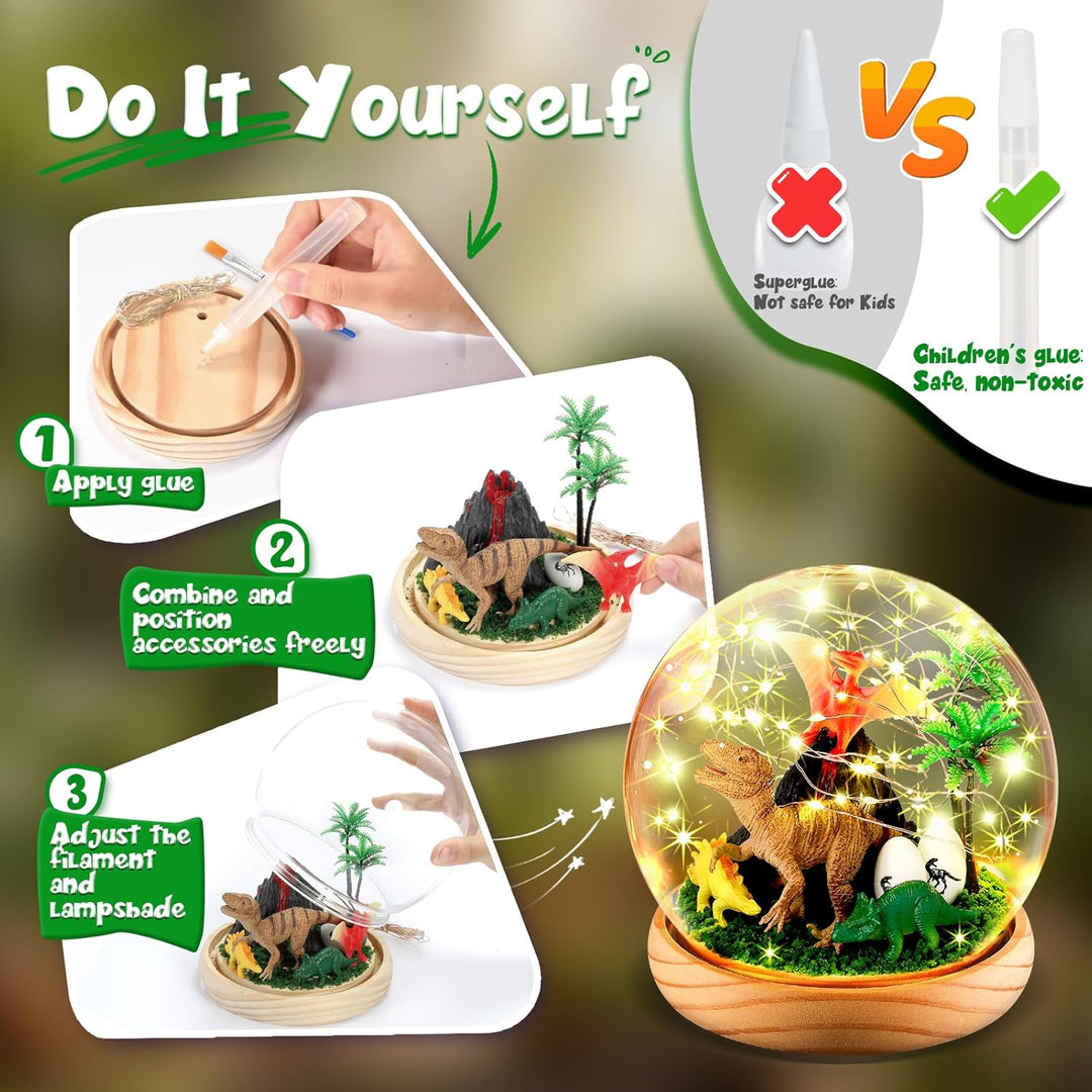 HappyGoLucky DIY Bastelset Kinder - Dinosaurier Spielzeug Geschenk für Jungen ab 3-10 Jahre - Person