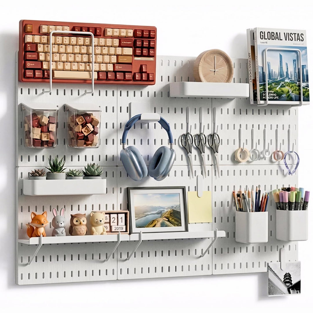 Keepo Stecktafel-Kombinationsset, Stecktafeln und Zubehör, modulare Aufhängung für Wand-Organizer, B