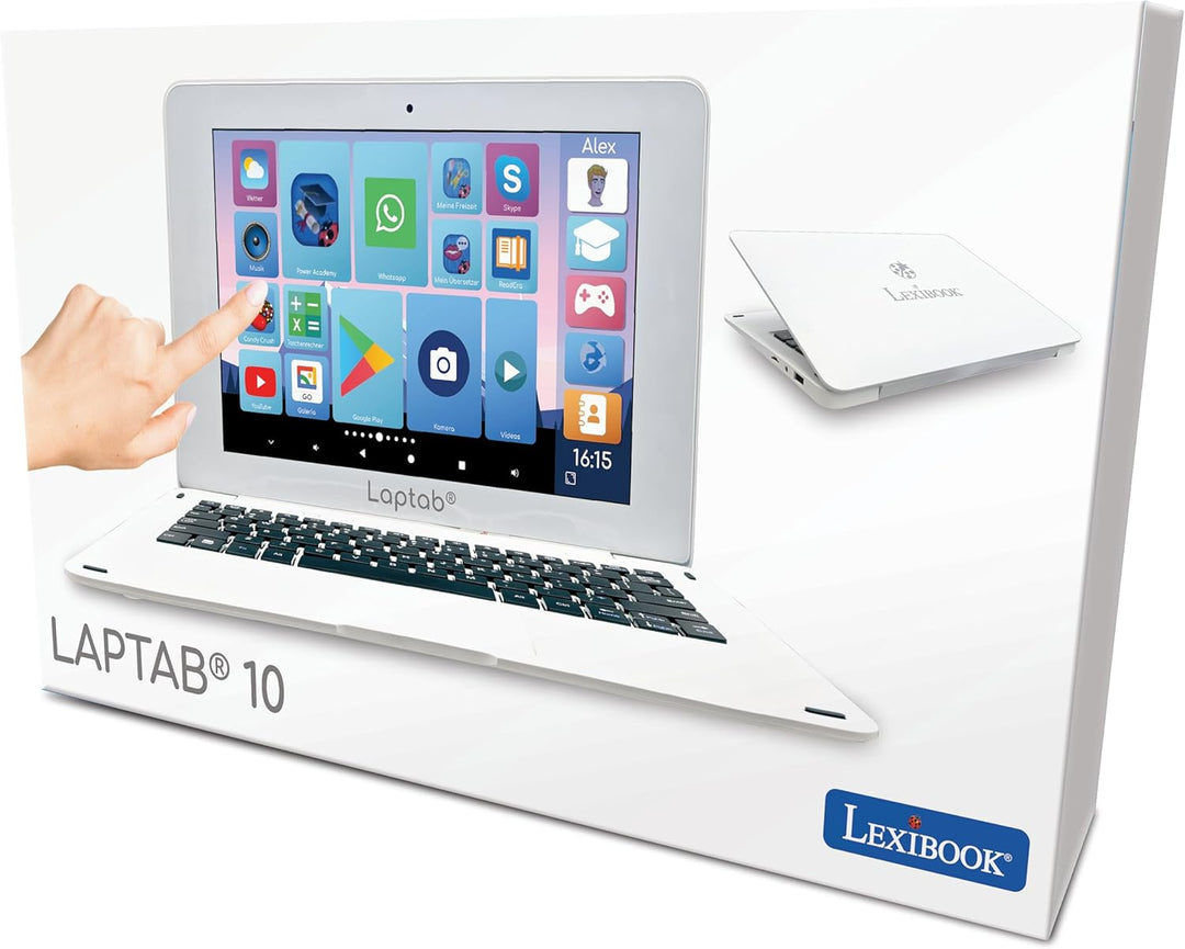 Lexibook LAPTAB® 10, Laptop mit Touchscreen, Entwickelt für die ganze Familie, Bildungs- und Spassin