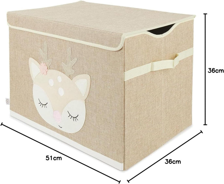 Bieco Faltbox mit Deckel | 65 Liter | ca. 36 x 36 x 51 cm | Spielzeugkiste | Kinder | Kisten | gross