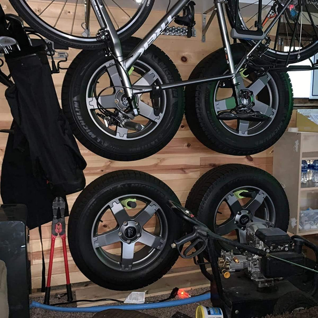 Robuste Garagenaufbewahrung, 40 cm Wandhalterung, Reifenhalterung, Alternative, 4 Stück Kajak-Haken,