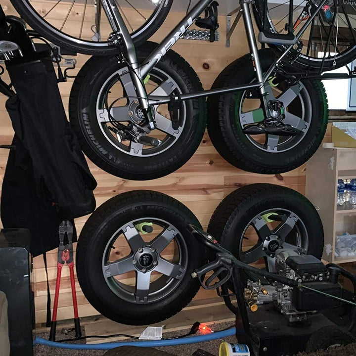 Robuste Garagenaufbewahrung, 40 cm Wandhalterung, Reifenhalterung, Alternative, 4 Stück Kajak-Haken,