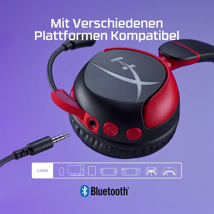 HyperX Cloud Mini Wireless Gaming-Headset, Bluetooth, 30-mm-Treiber, Lautstärkebegrenzung unter 85 d