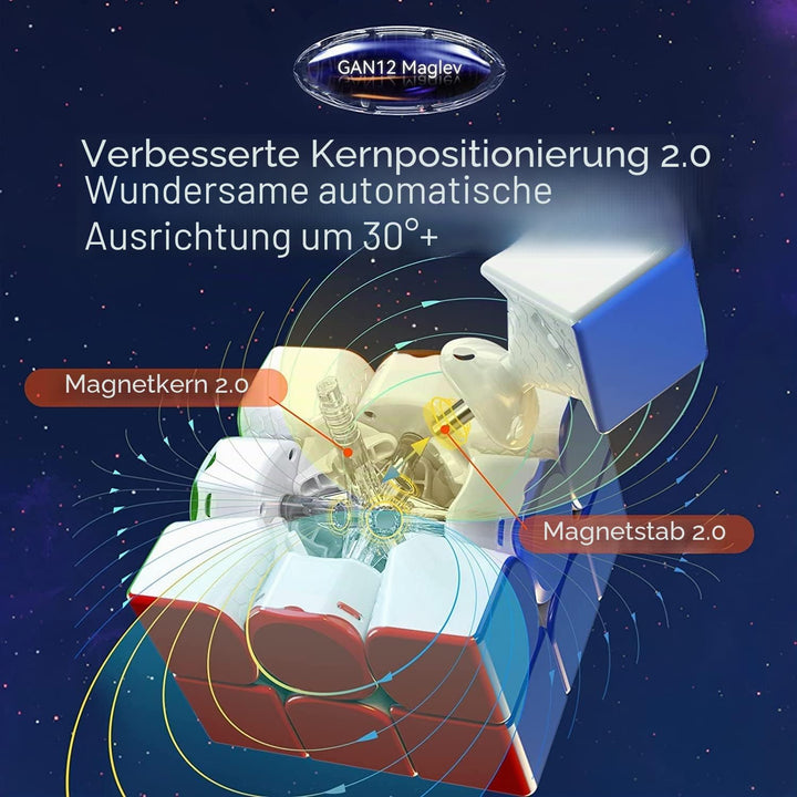 GAN 12 Maglev Frosted, 3x3 stickerloser Speedcube Gans 356 Magisches Puzzle Würfel Spielzeug 2021 Fl
