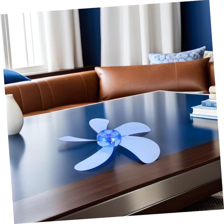 Ersatzlüfterflügel aus Kunststoff für Standventilator mit 5 Blättern und Mutternabdeckung Blau Einfa