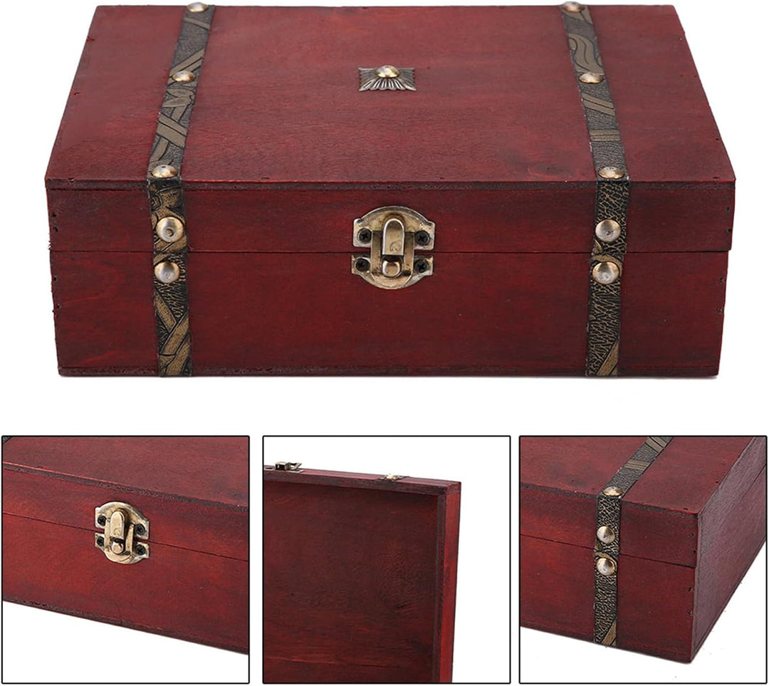 Pssopp Vintage Aufbewahrungsbox Antike Lebewesen Veranstalter Vintage Holzschmuck Aufbewahrungsbox f