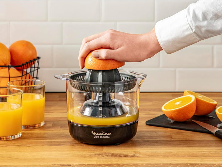 Moulinex PC1208 Elektrischer Entsafter Ultra Compact | 450ml Volumen | Orangenpresse & Zitruspresse
