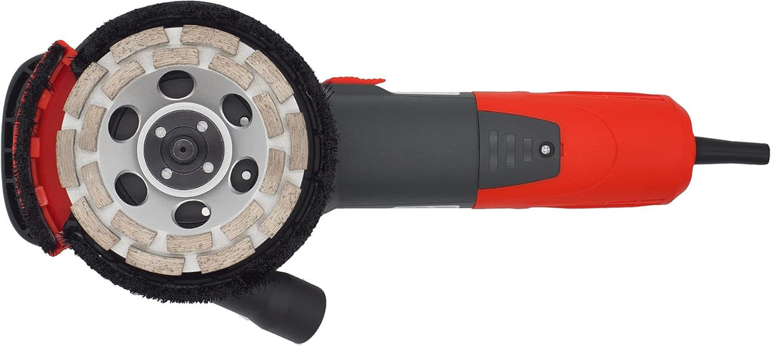 Betonschleifer 125 mm Sanierungsfräse Betonfräse 1.400W mit Drehzahlregelung und Absaughaube, Set mi