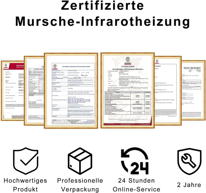 Infrarotheizung Energiesparend Infrarot Wandheizung - 350W Heizung Elektrisch Wandmontage Elektrohei