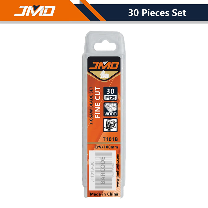 JMD 30 x T101B Stichsägeblatt Holz 100mm 10TPI Sägeblätter Stichsäge für Holz Zubehör Stichsäge Komp