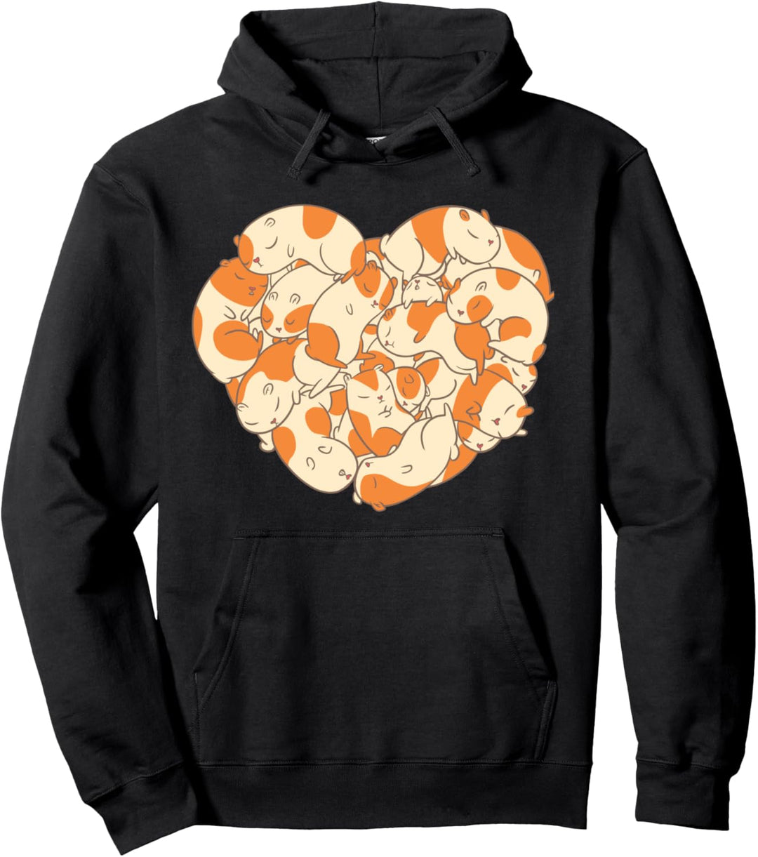 Meerschweinchen-Herz-lustiges Valentinstag-Liebes-niedliches Pullover Hoodie