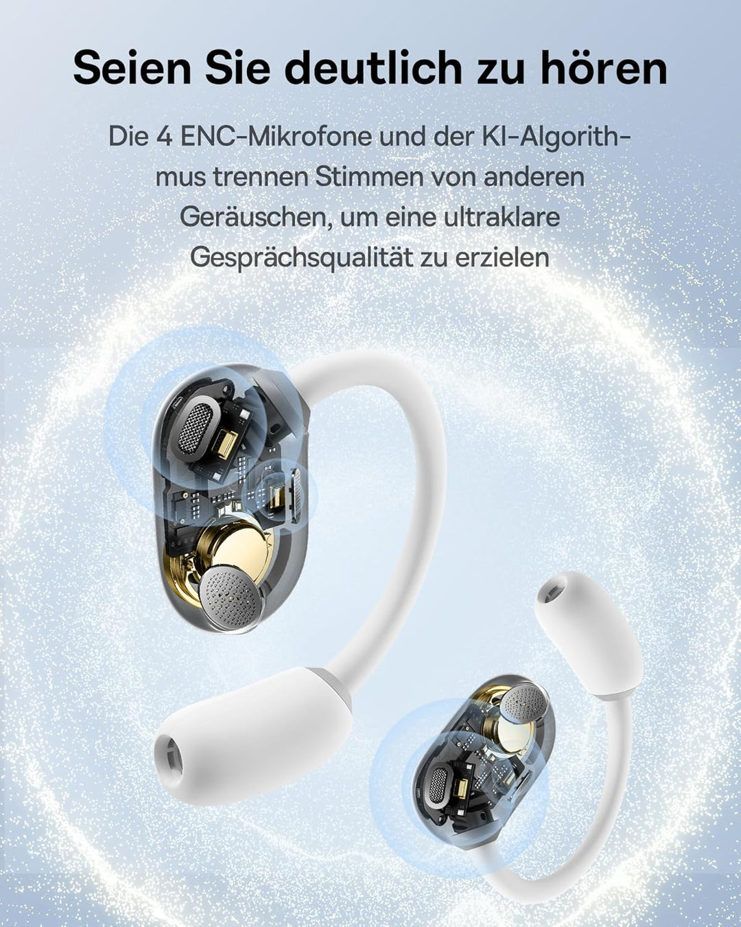 Baseus Eli Sport 1 Open Ear Kopfhörer Bluetooth, Direktionale Akustik, Druckvoller Bass, Ultraleicht
