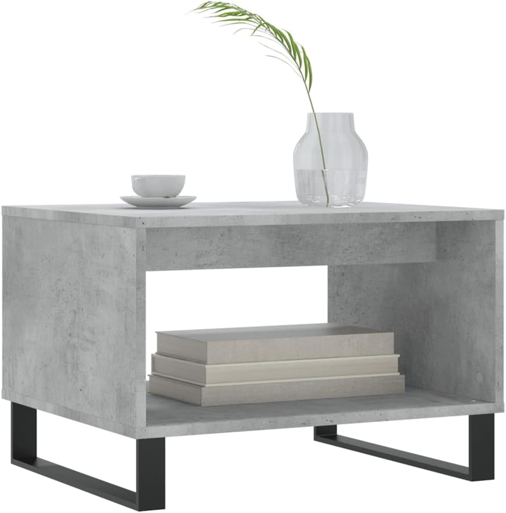 vidaXL Couchtisch Betongrau 60x50x40 cm Holzwerkstoff, Betongrau