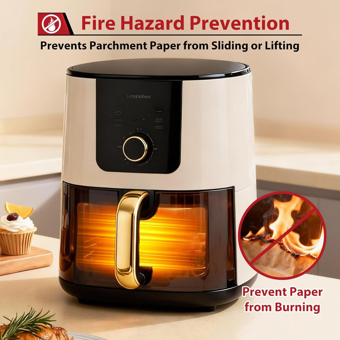 Alyvisun 8 Stück Magnete für Airfryer Backpapier, Wiederverwendbare Airfryer Magnete für Backpapier,