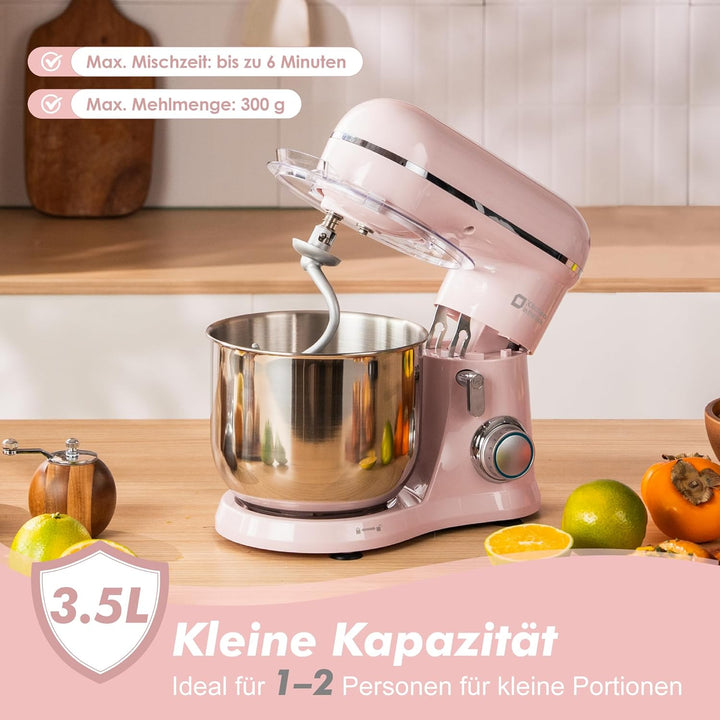 Kitchen in the box Kompakte Küchenmaschine 3,5 L, Rührmaschine & Knetmaschine mit 10 Geschwindigkeit