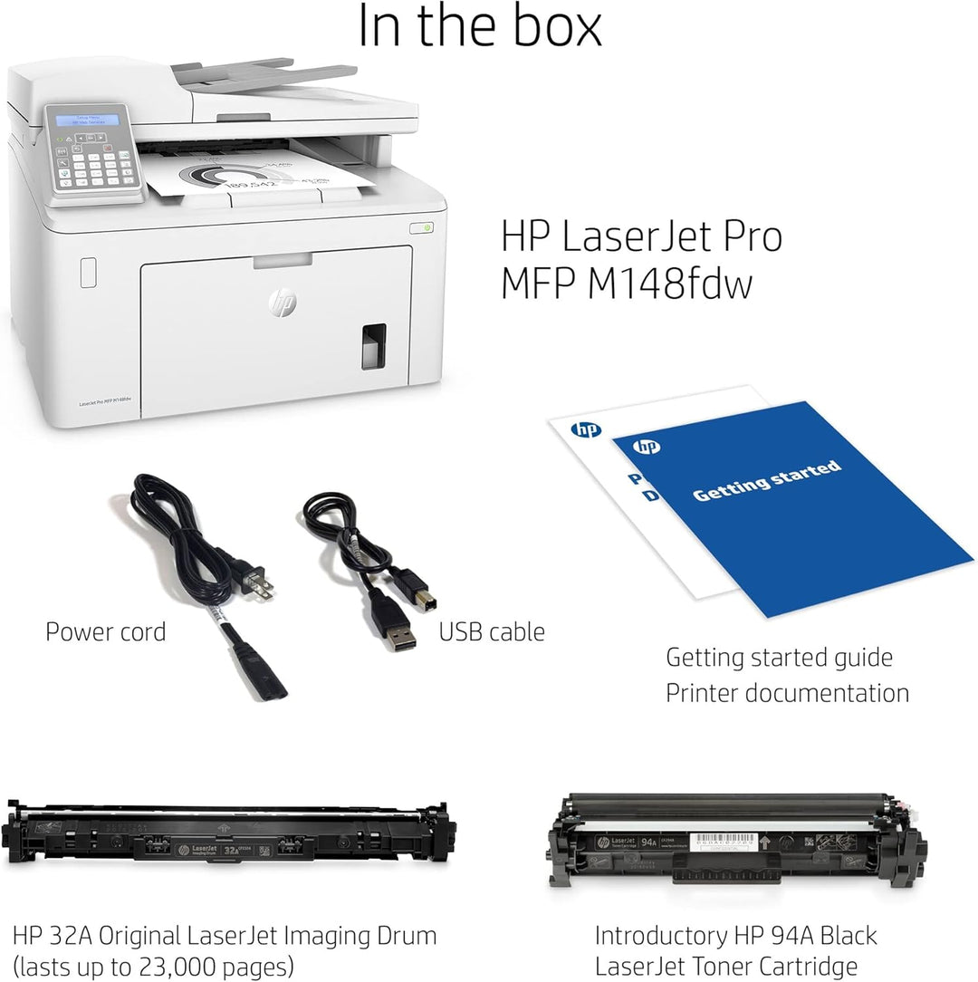 HP LaserJet Pro M148fdw Laser Multifunktionsdrucker (Schwarzweiss Drucker, Scanner, Kopierer, Fax, W