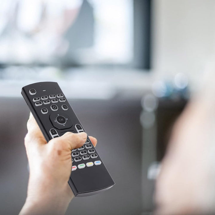 Air Fly Mouse Keyboard, Kabellose Fernbedienung mit Hintergrundbeleuchtung, für Android TV Box PC La