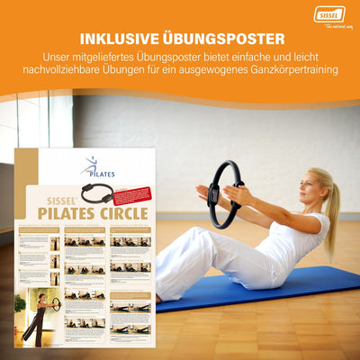 SISSEL PILATES Circle, Pilates-Ring mit rutschfesten Griffen, Trainingsgerät für Core-Training Singl