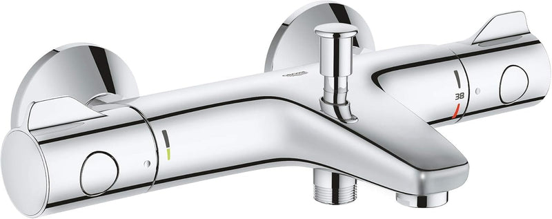 Grohe Grohtherm 800 Thermostate (Thermostat-Wannenbatterie, DN 15) chrom, 34567000 & Tempesta 100 Br