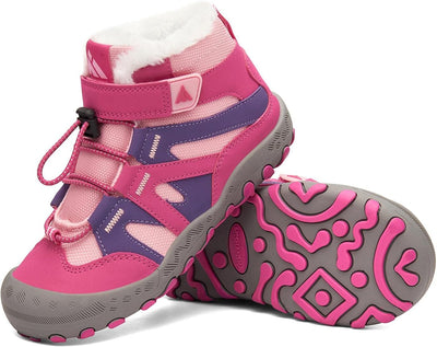 Mishansha Kinder Outdoor Winterschuhe Warm Gefüttert Winterstiefel, Gr.24-38 26 EU Fuchsia Pink, 26
