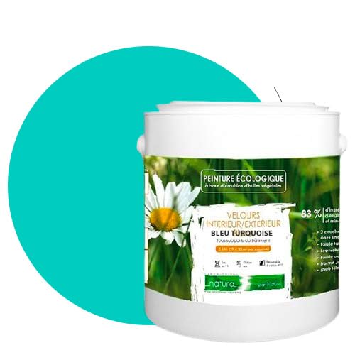 BOX DECO COULEURS Natürliche Farbe, für den Innen- und Aussenbereich, Natura-Samt, 2,5 l, 33 m² [Ene