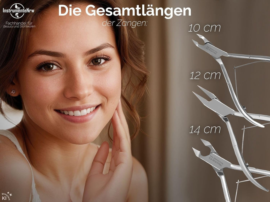 Pediküre Nagelzange Kopfschneider Eckenzange Nagelhautzange Set inkl. 2, Pediküre Set, 5-teilig