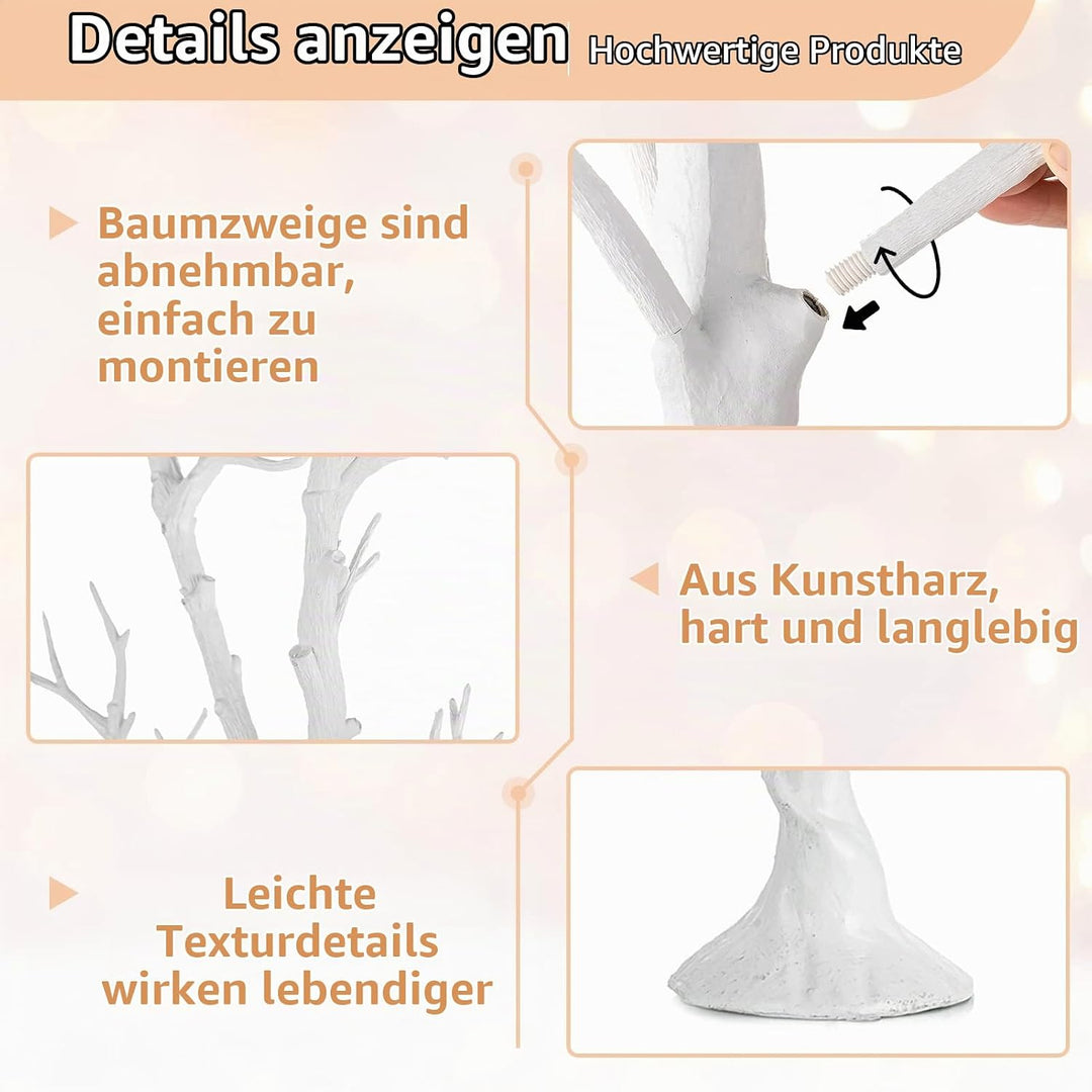 Nuptio Weisser Künstlicher Osterbaum 105cm Hoch Weihnachtsschmuck Manzanita Künstliche Bäume Dekorat