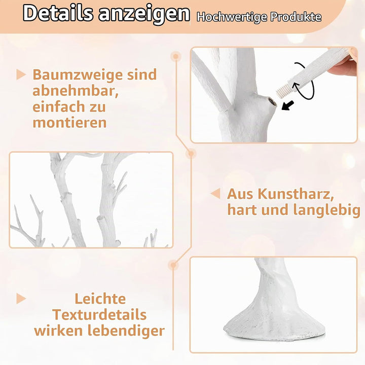 Nuptio Weisser Künstlicher Osterbaum 105cm Hoch Weihnachtsschmuck Manzanita Künstliche Bäume Dekorat