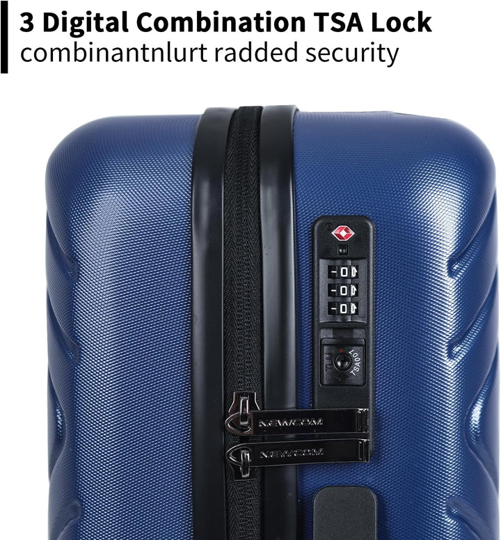 Cooleben NEWCOM Handgepäck Koffer aus umweltfreundlichem RPET-Material, Reisekoffer mit TSA-Schloss,
