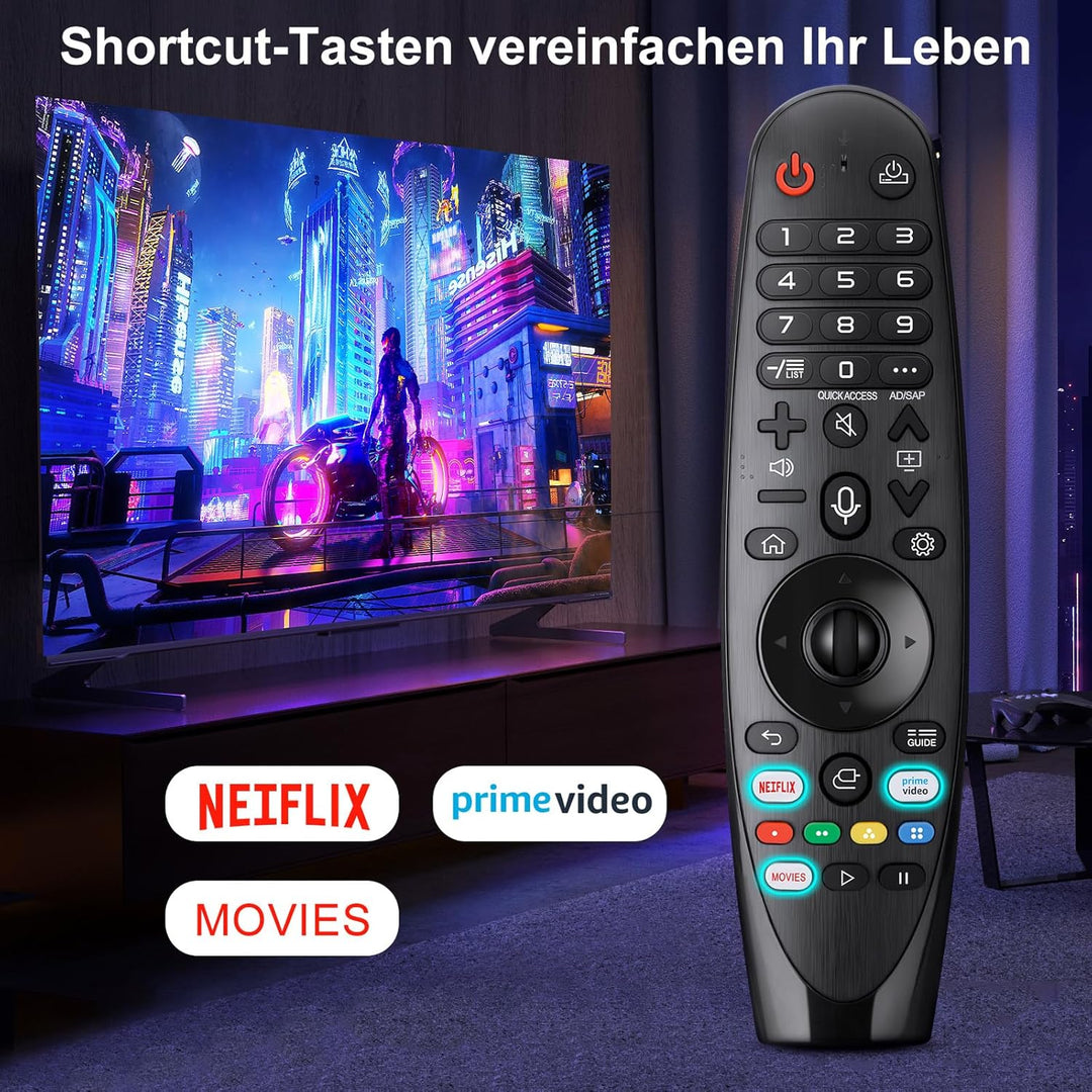 Voice Magic Fernbedienung für LG Fernseher UHD OLED QNED NanoCell 8K 4K Smart TVs, Magic Remote Ersa