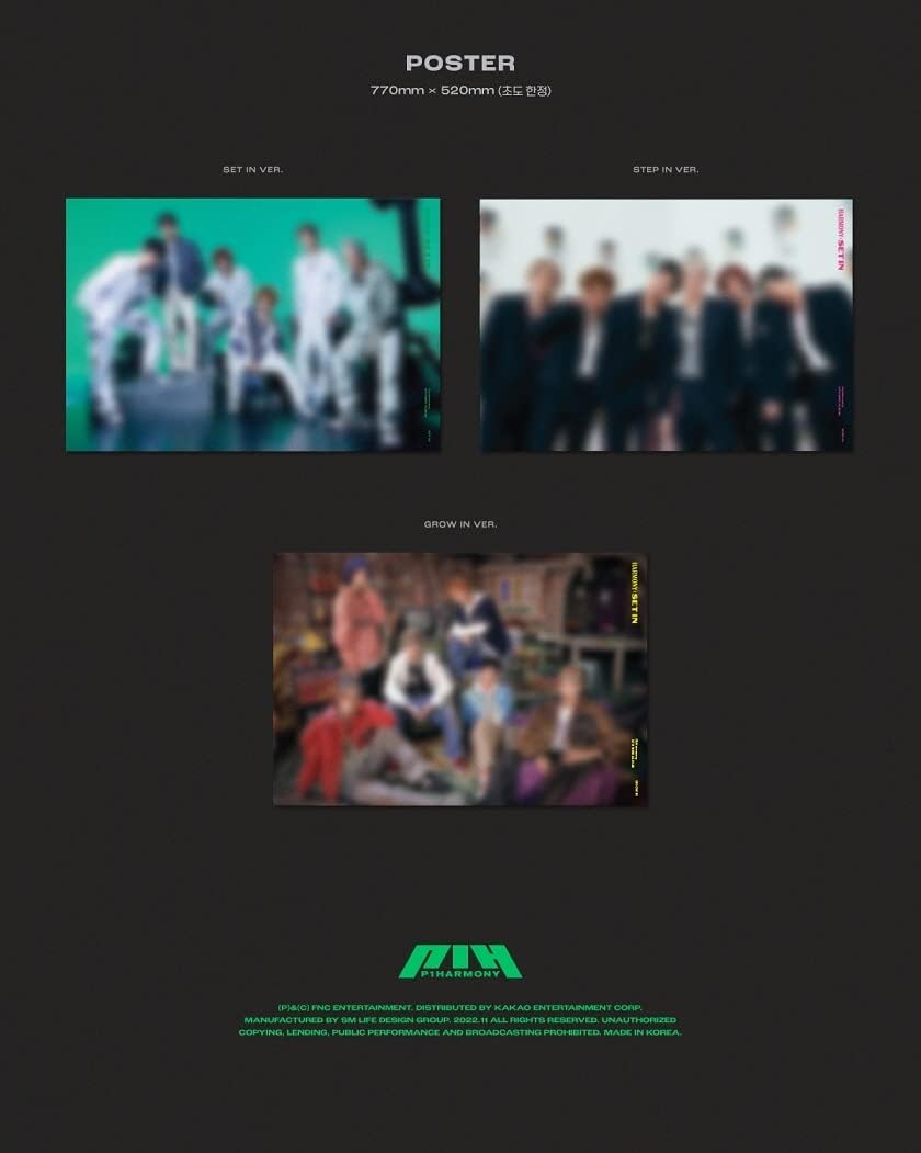 P1Harmony - HARMONY : SET IN 5th Mini Album+Folded Poster (GROW IN ver. / CD Only, No Poster), GROW