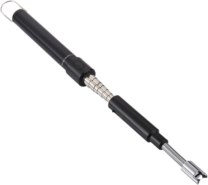 PEARL Zigarettenanzünder: 2er-Set ausziehbare Teleskop-Akku-Feuerzeuge, USB-Ladefunktion, 80 cm (Lic