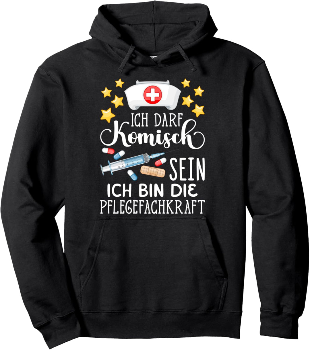Krankenschwester Arzthelferin Sprüche Pflegekraft Pflegerin Pullover Hoodie