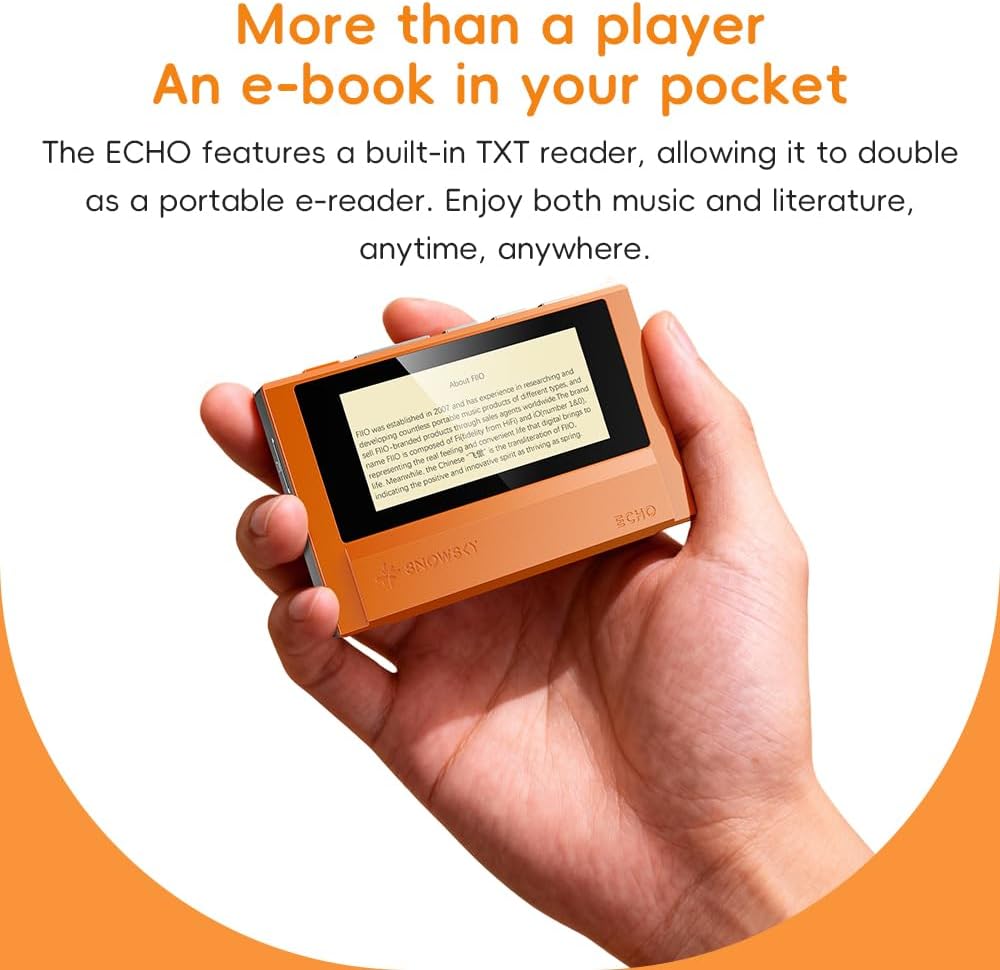 FiiO Echo Retro Hi-Res Digitaler Audio-Player, Dual-DAC-Bluetooth-Musik-Player, 4,4 mm symmetrischer