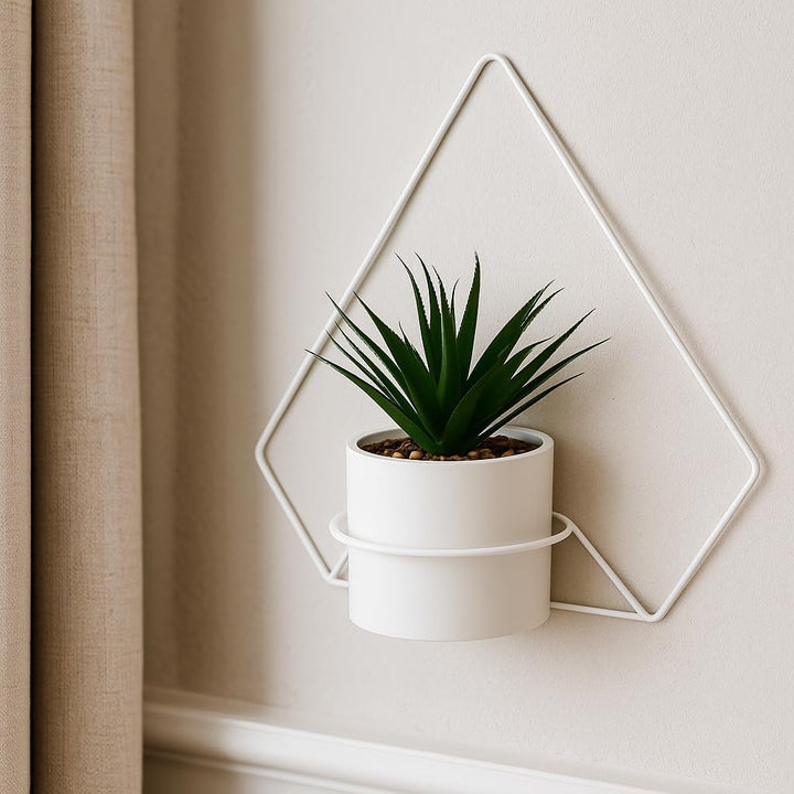 Pflanzregal Wand - Blumenhalter Hängend - aus Metall, Moderne Wand Deko für Wohnzimmer, Jugendzimmer