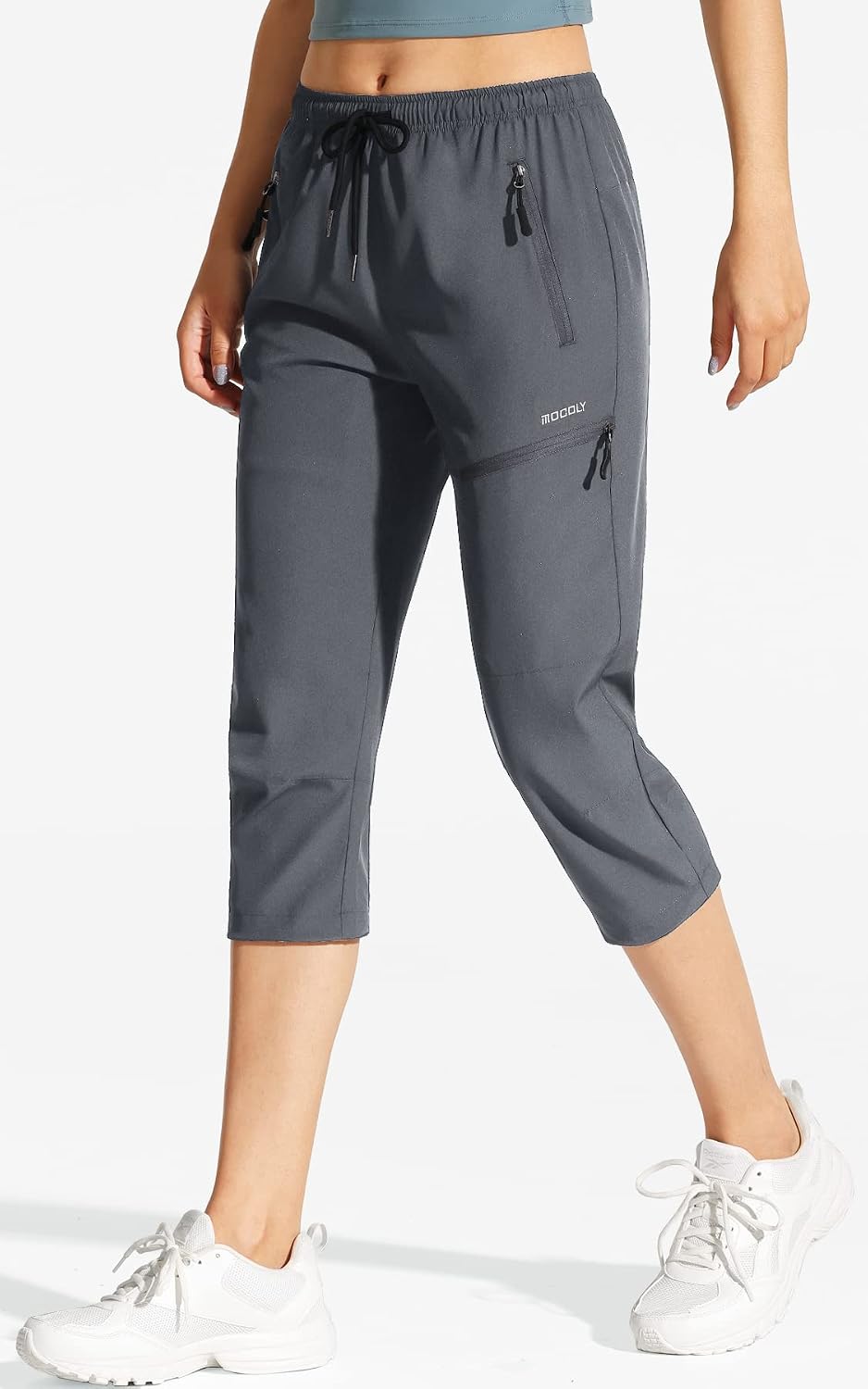 MOCOLY Damen Wanderhose Cargohose Wasserdicht Elastische Outdoorhose Cargo Jogginghose Trekkinghose