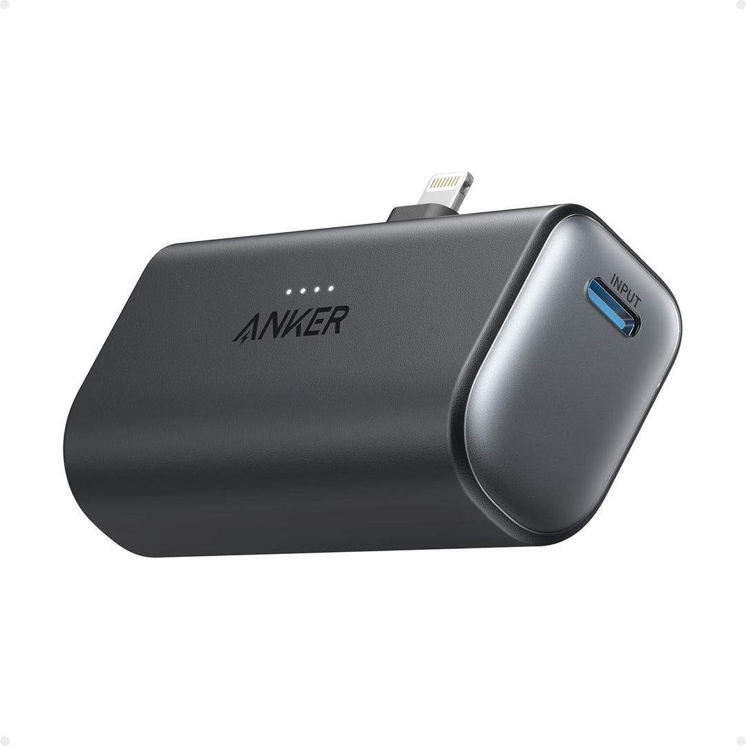 Anker 621 Powerbank mit integriertem Lightning-Stecker, 5.000 mAh MFi-zertifizierter 12W externer Ha