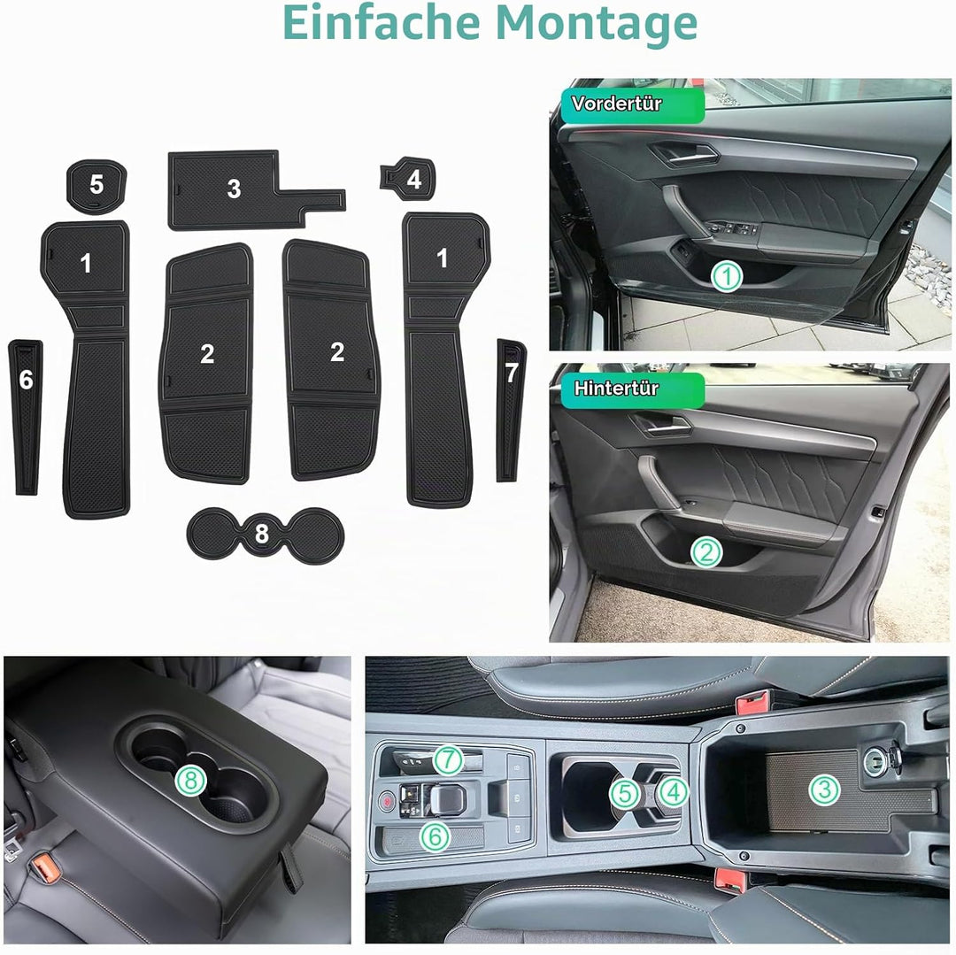 GAFAT Kompatibel mit Cupra Formentor 2022 2023 (Elektronische Automatik) Antirutschmatten, Formentor