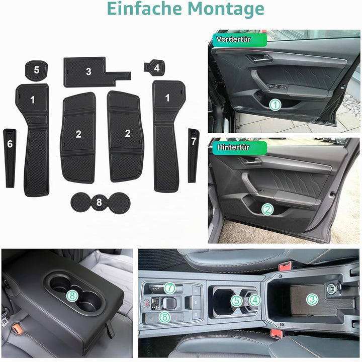 GAFAT Kompatibel mit Cupra Formentor 2022 2023 (Elektronische Automatik) Antirutschmatten, Formentor