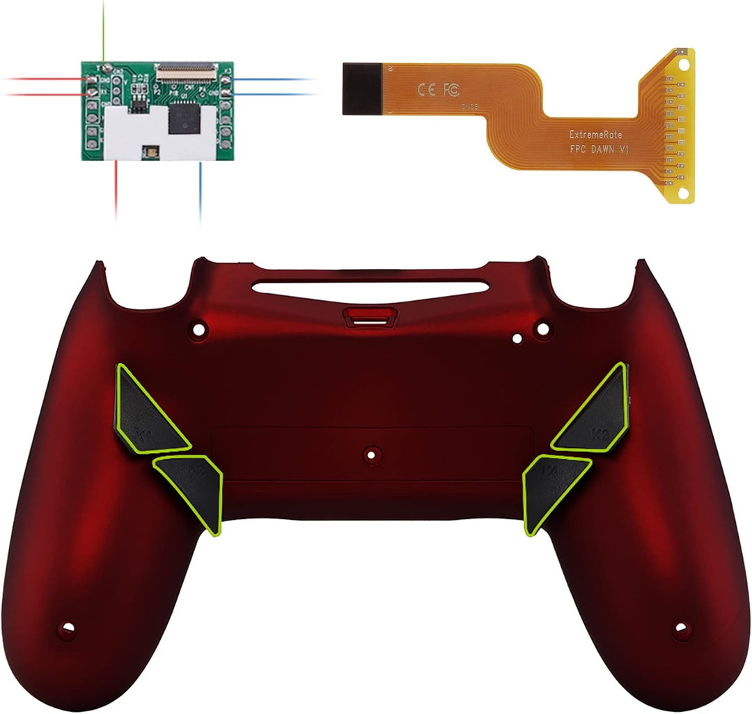 eXtremeRate Programmierbar Dawn Remap Kit für ps4 Controller, Rückseite Hülle Gehäuse Case&Upgrade-B