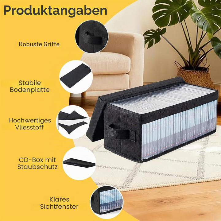 UENTIP 64 CDs in Standard-Jewelcases, 128 CDs in Slimcases und 350 Discs in CD-Hüllen (2er-Pack) Sch