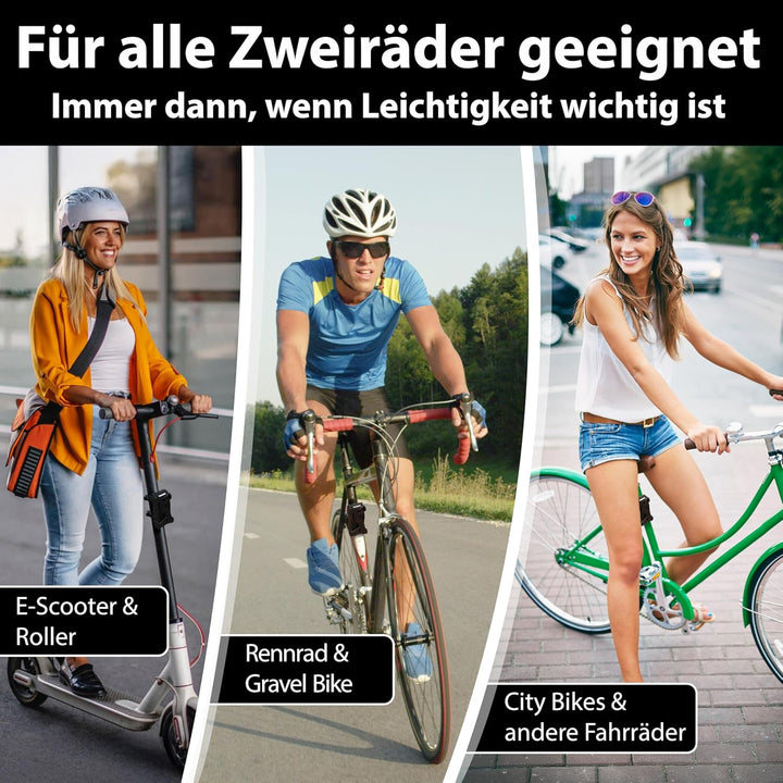 KOHLBURG sehr leichtes &amp; kleines Faltschloss für Kurz-Zeit-Schutz - Fahrradschloss 420g leicht für l