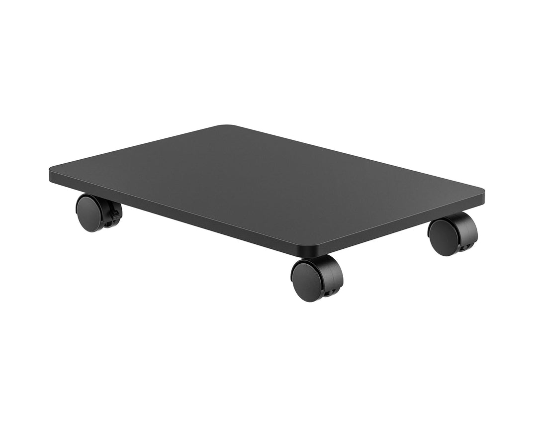 Mobiler PC-Ständer mit Rollen – 2 arretierbare Rollen, bis 40 kg, für Gamer und Büro, Schwarz Mobile
