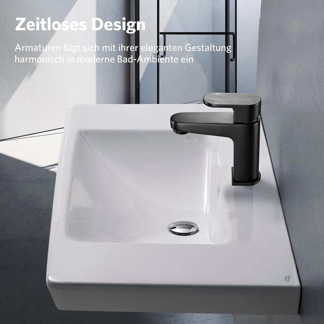 Waschtischarmatur Badarmatur Einhand-Waschtischbatterie, Wasserhahn Bad mit Auslauf Höhe 85 mm, Misc