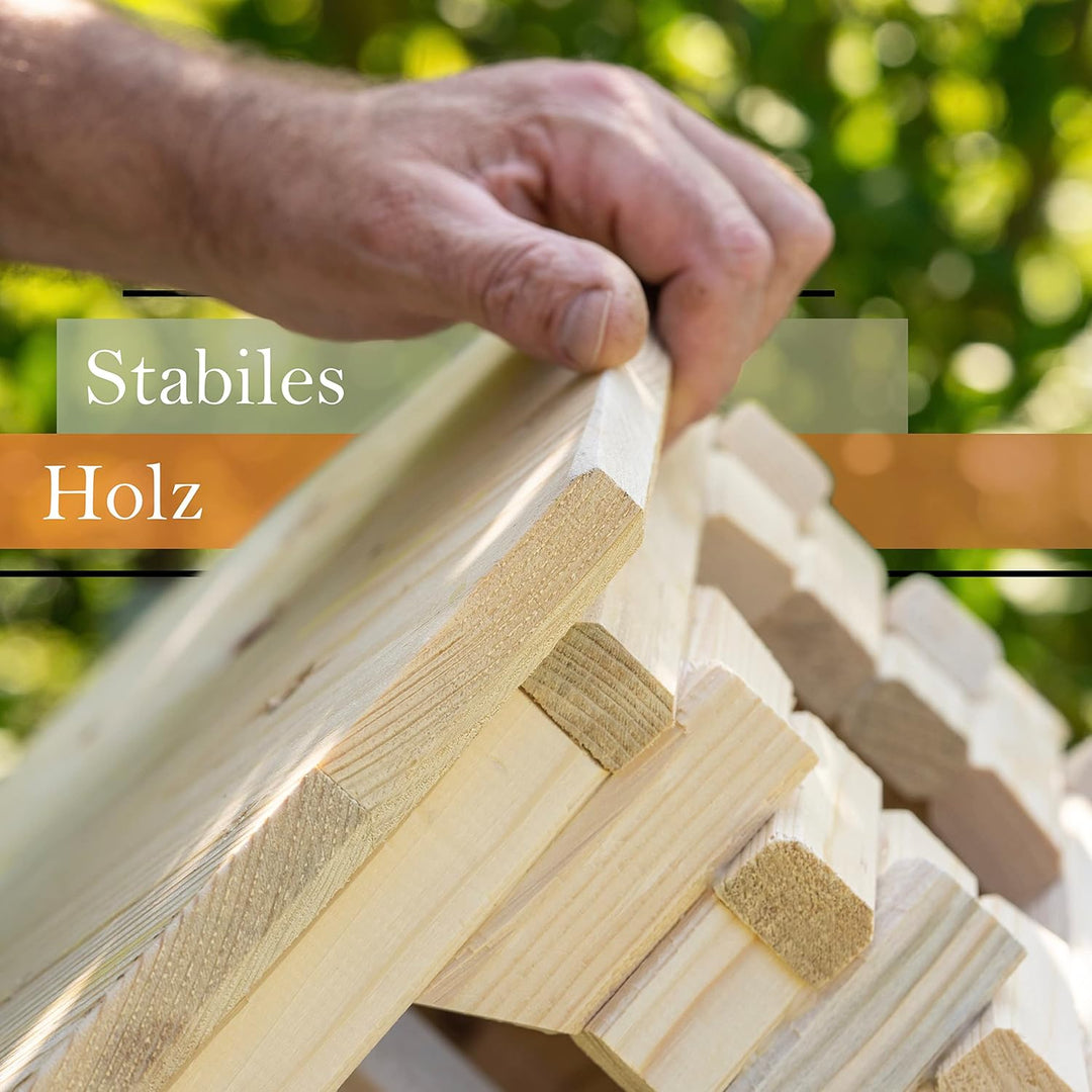 Vogelhaus V16 Natur Holzschindeldach (Grösse Standard L Solar, Dach Holzschindeln braun) Grösse Stan
