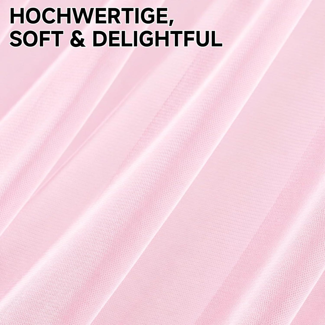 Betthimmel für Hausbett, 2 Stück Kinderzimmer Himmel 350x150cm, Hausbett Himmel aus Baumwoll-Musseli
