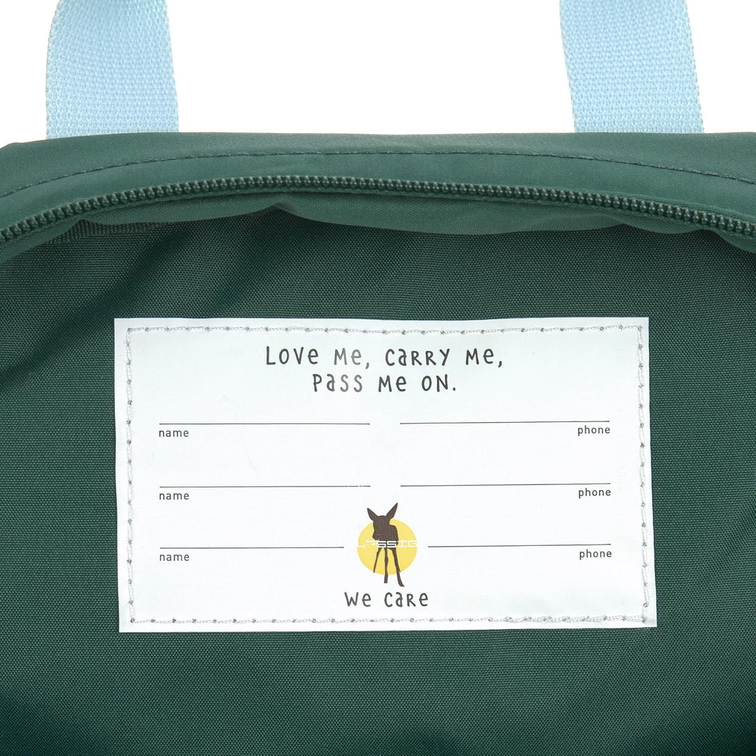 LÄSSIG Little Gang Mini Square Backpack Lemon Dark Green