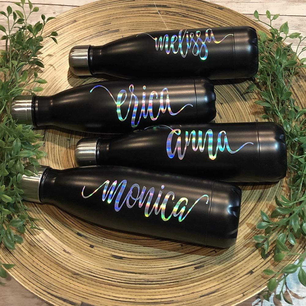 TECKWRAP Glänzendes Regenbogen-Vinyl, holografisch, silberfarben, verchromt, 0,3 x 1,5 m, Silber
