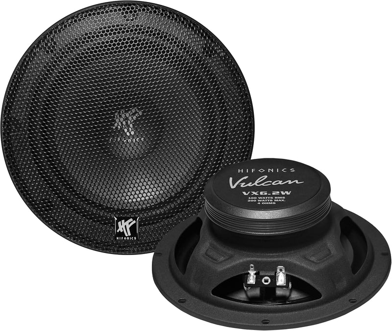 Hifonics VX6.2 W - Kickbass-Lautsprecher 16,5 cm (6,5") aus der Vulcan Lautsprecher Serie | 1 Paar |